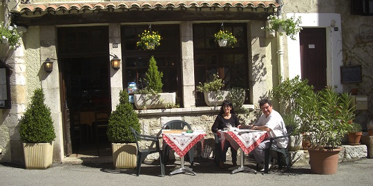 The restaurant du Cheiron in Greolieres